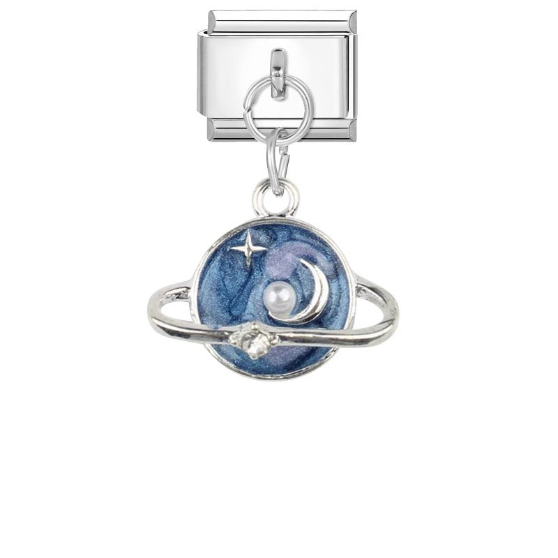 Steel Bottom Pendant - Planet