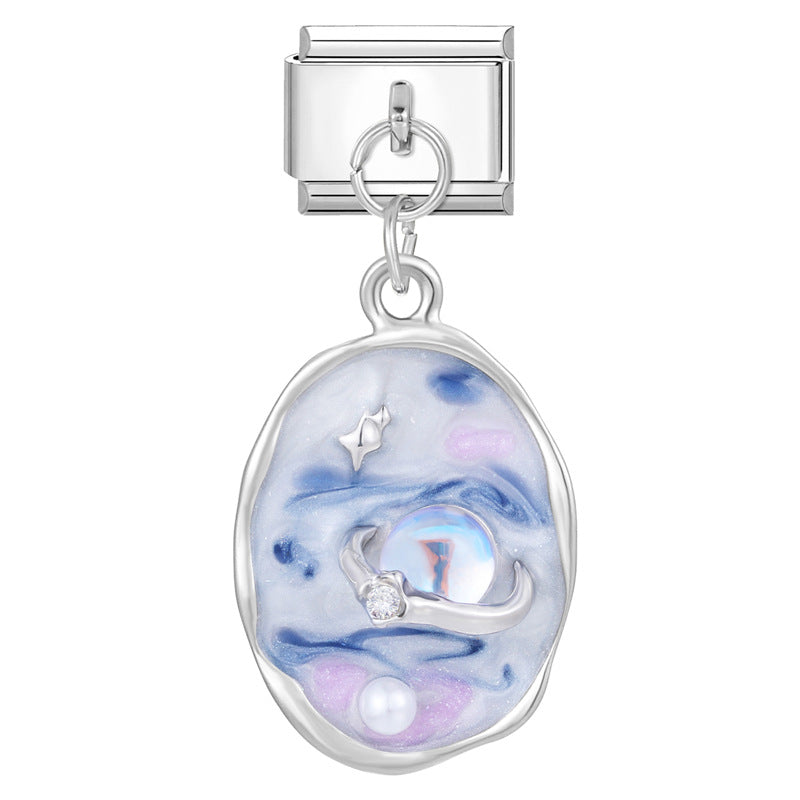 Steel Bottom Pendant - Round 2 / 1 * 0.9cm (for Out-of-stock Products, You Can Contact Customer Service To Confirm Whether They Are In Stock)