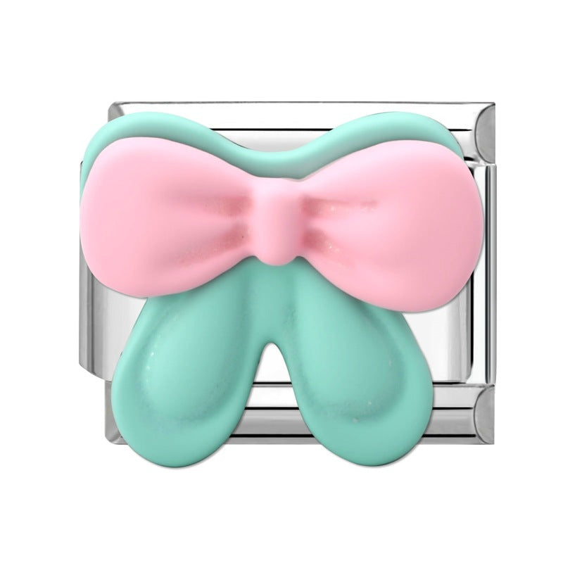 Pink Green Bow