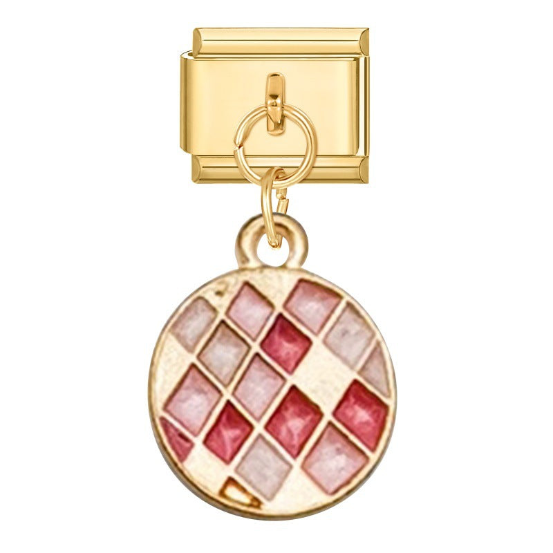 Gold Bottom Pendant - Round 1 / 1 * 0.9cm (for Out-of-stock Products, You Can Contact Customer Service To Confirm Whether They Are In Stock)