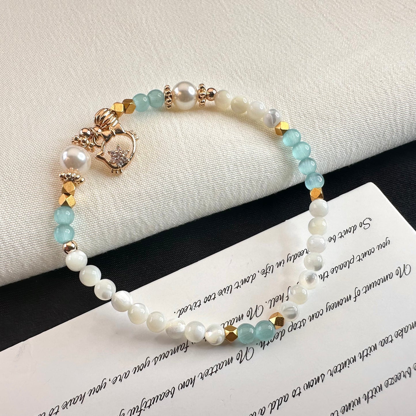 Delicate Shell Bead Bracelet