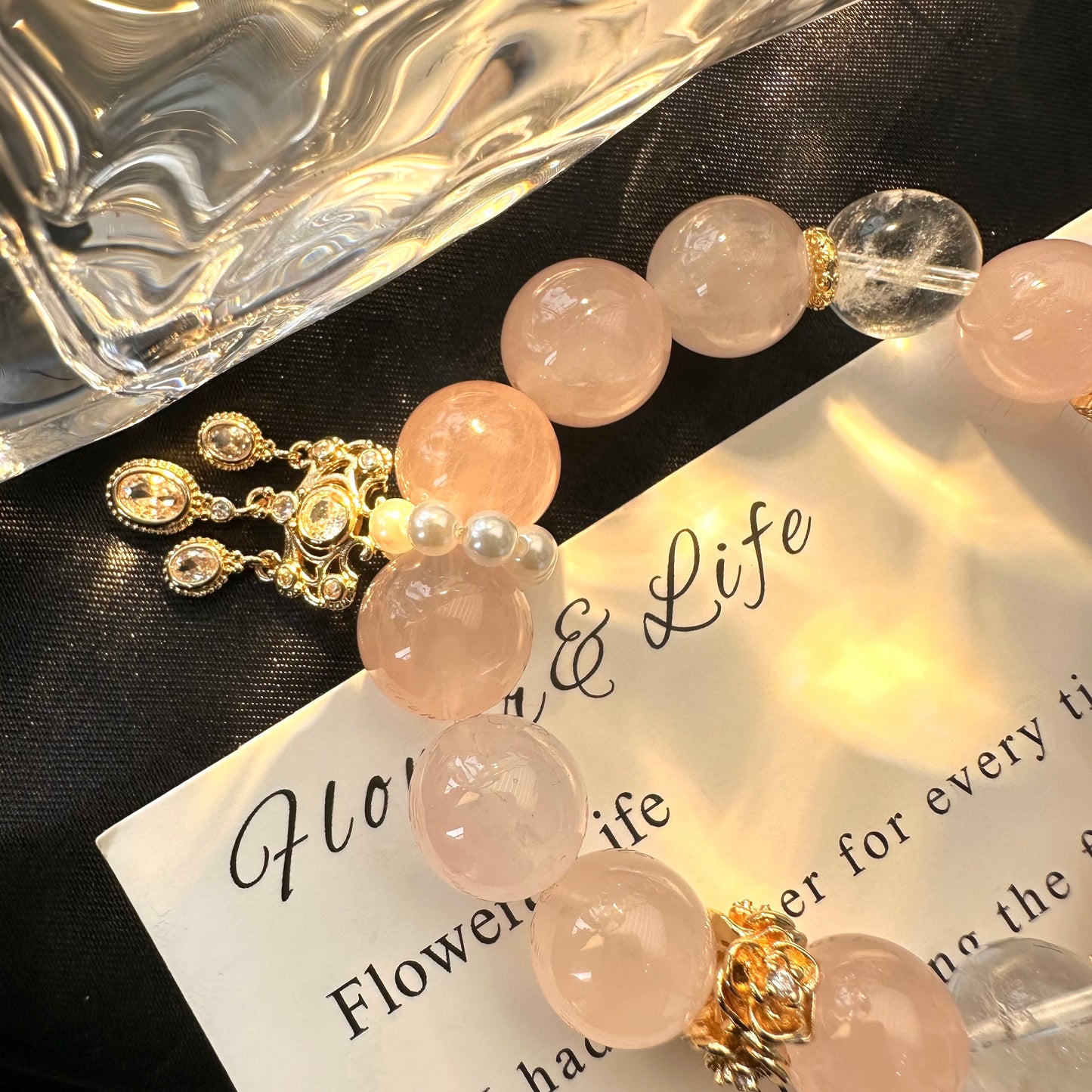 Delicate Pink Heart Bracelet