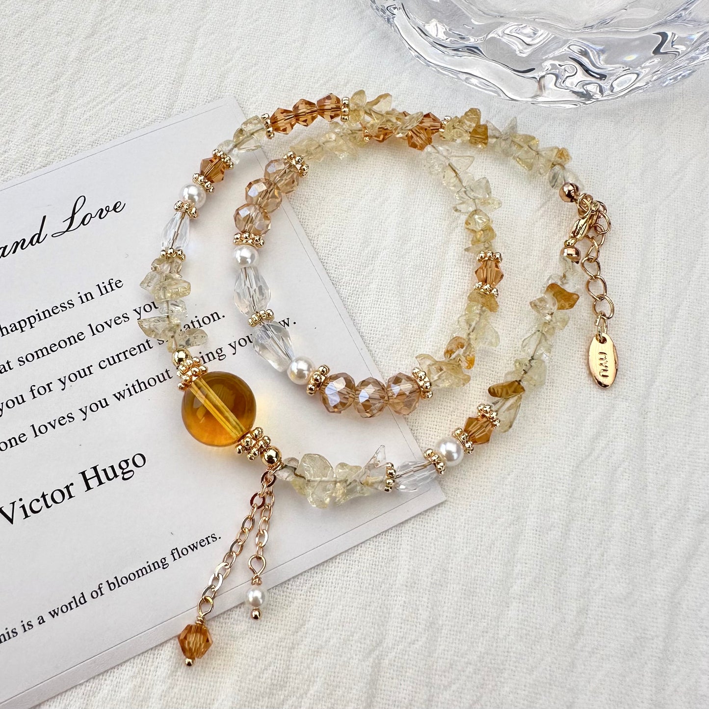 Citrine Crystal Chip Bracelet