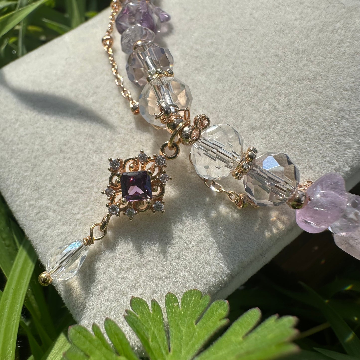 Princess Style Natural Amethyst Necklace