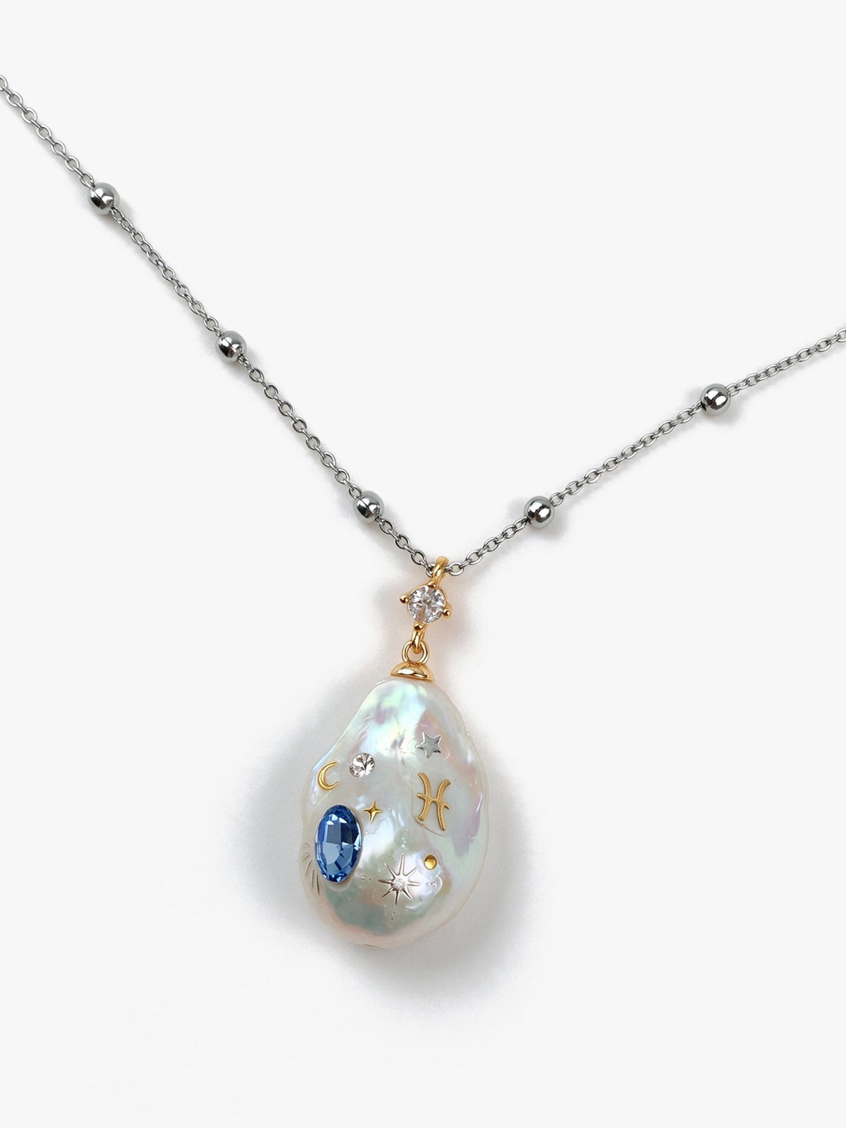 Zodiac Collection Baroque Pearl Necklace Pisces