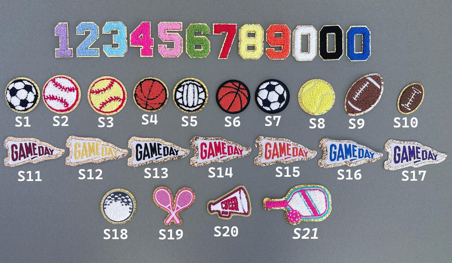 Personalized Nylon Backpack with Varsity Letters, Back to School Gift for Kids, Custom School Book Bag with Patches