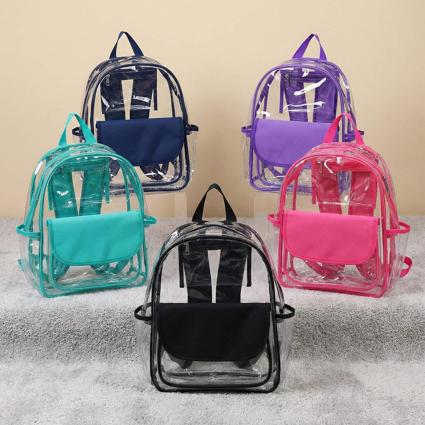 Personalized Clear Backpack, Back to School Gift for Kids, Custom PVC School Bag with Name
