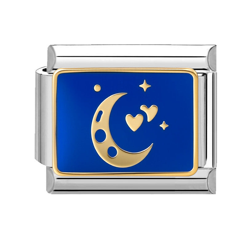 Blue Background Star Moon-6 / 1*0.9cm