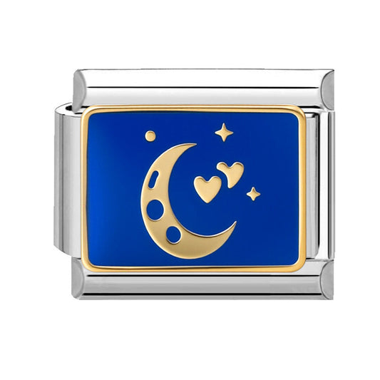 Blue Background Star Moon-6 / 1*0.9cm