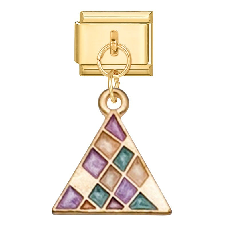 Gold Bottom Pendant - Triangle 2 / 1 * 0.9cm (for Out-of-stock Products, You Can Contact Customer Service To Confirm Whether They Are In Stock)