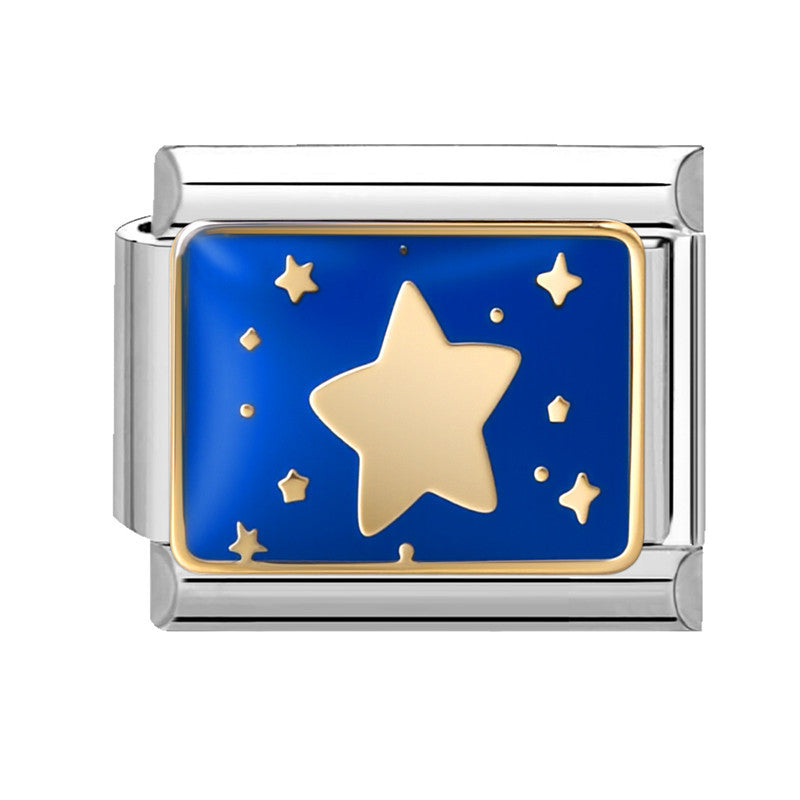 Blue Background Star Moon-21 / 1*0.9cm