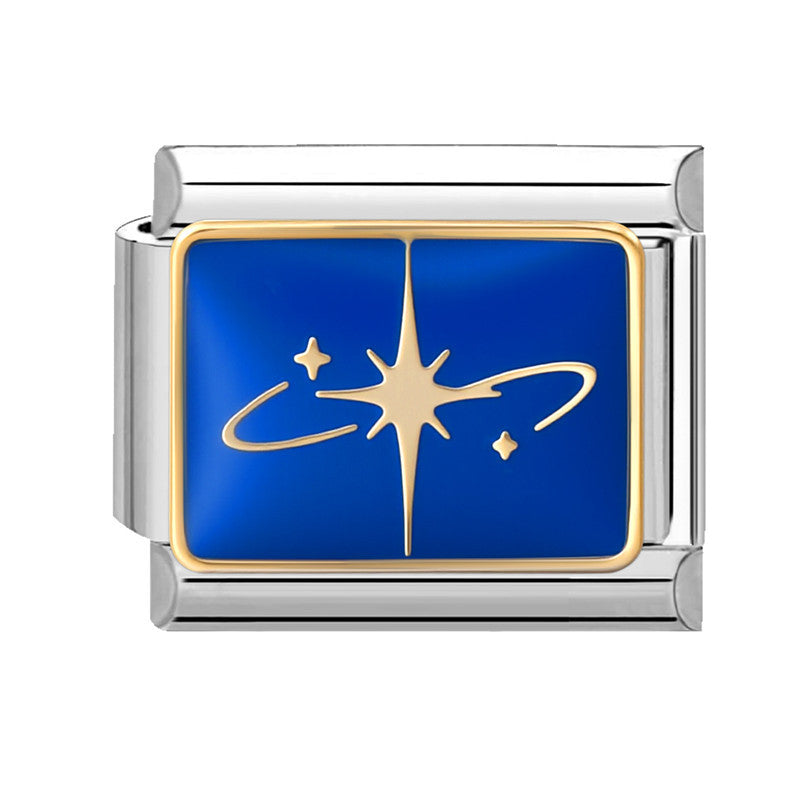 Blue Background Star Moon-9 / 1*0.9cm