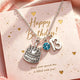 13th Birthday Gift for Daughter, Granddaughter or Niece, Personalized Birthstone Charm Necklace