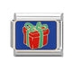 Blue Background Red Gift Box