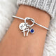 17th Birthday Gift for Her, Personalized Initial Bracelet, Minimalist 4mm Bead Ball Jewelry for Women and Girls