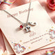 17th Birthday Gift for Girls, Initial & Birthstone Necklace, Personalized Milestone Jewelry for Kids and Teens