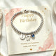 17th Birthday Gift for Girls, Minimalist Bead Ball Bracelet Silver Milestone Jewelry for Girls