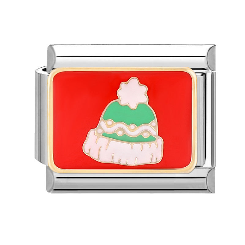 Green Hat On Red Background