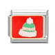 Green Hat On Red Background