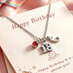 18th Birthday Gift for Girls, Initial & Birthstone Necklace, Personalized Milestone Jewelry for Kids and Teens