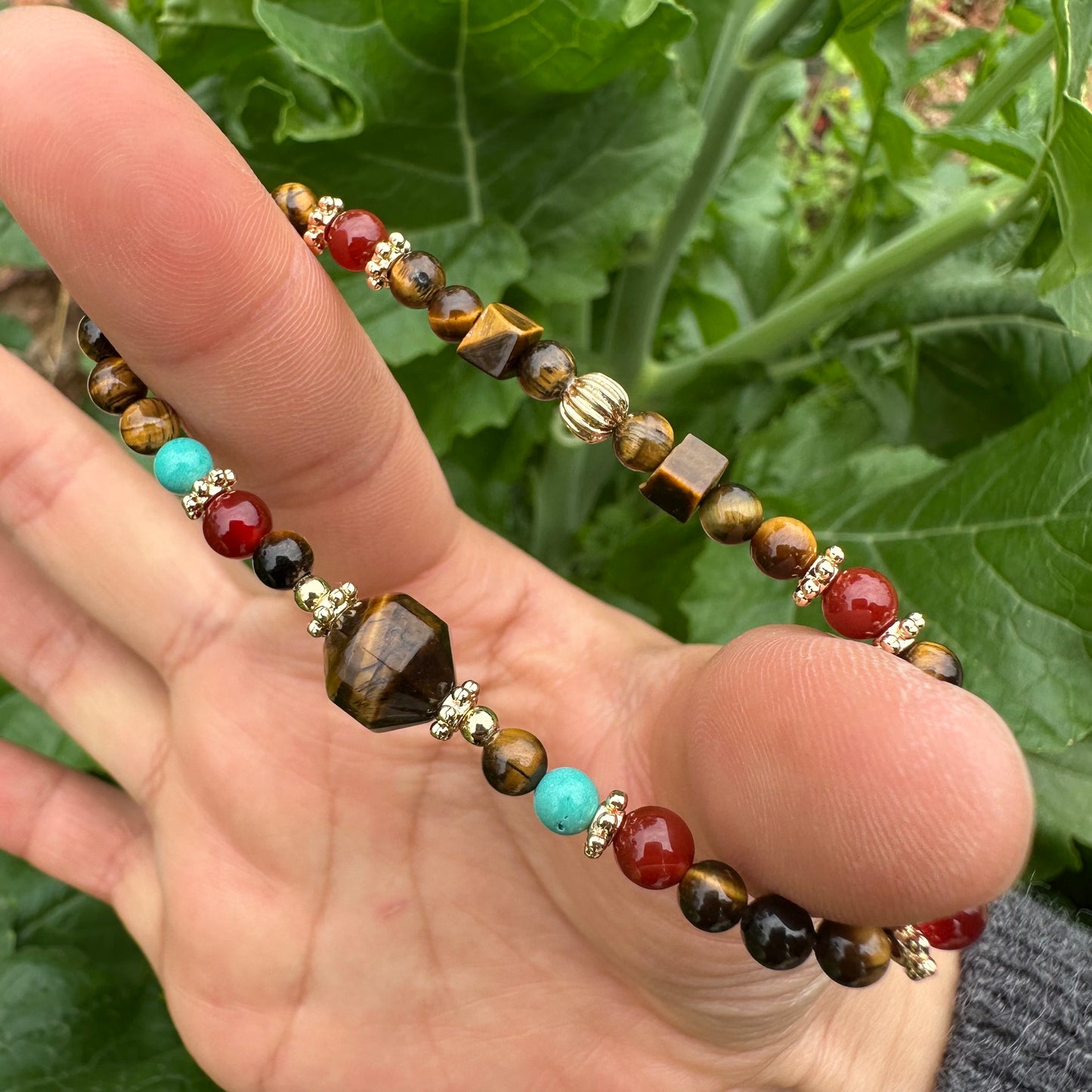 Tiger's Eye Multi-Gemstone Thin Bracelet