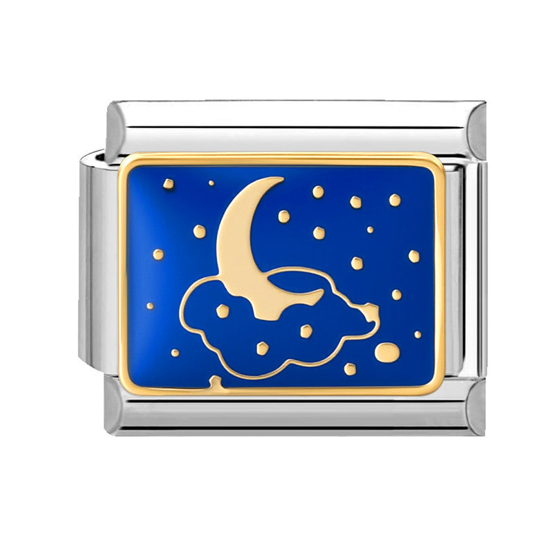 Blue Background Star Moon-22 / 1*0.9cm