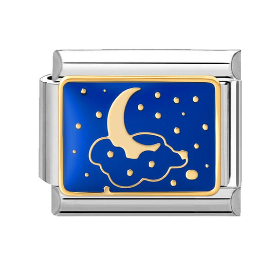 Blue Background Star Moon-22 / 1*0.9cm