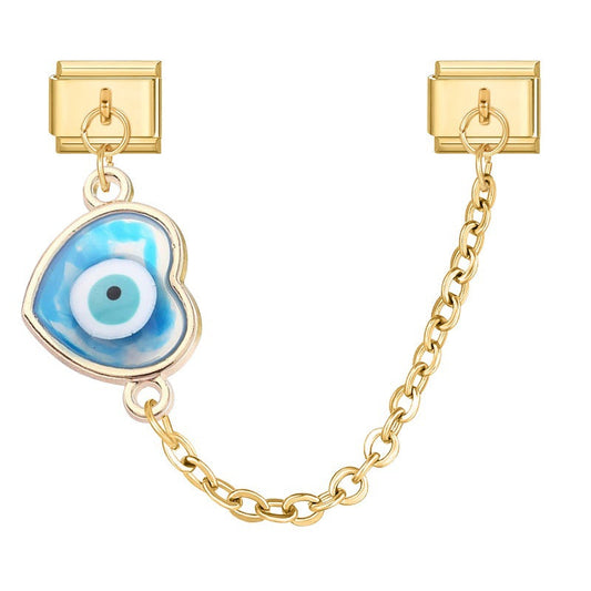 Gold Double Pendant - Devil's Eye 3
