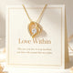 To My Wife Heart Necklace, Romantic Love Jewelry Gift with Message Card
