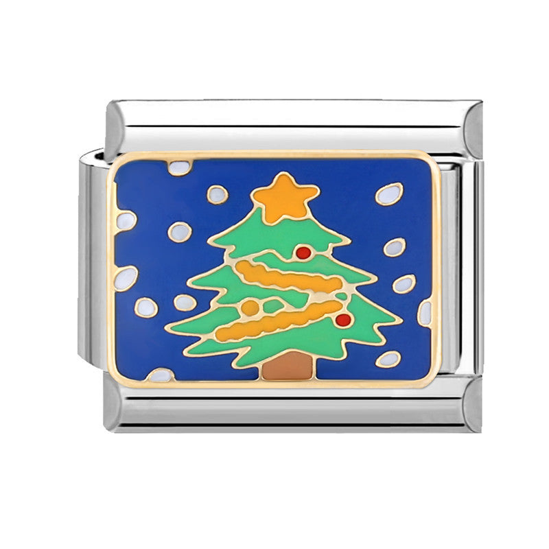 Blue background Christmas tree