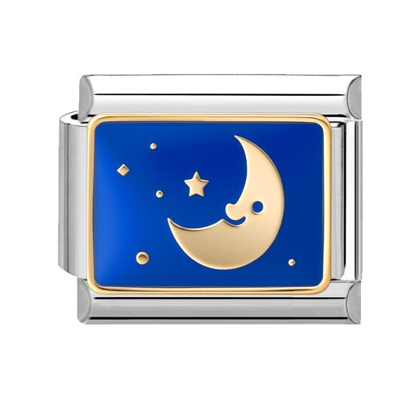 Blue Background Star Moon-18 / 1*0.9cm