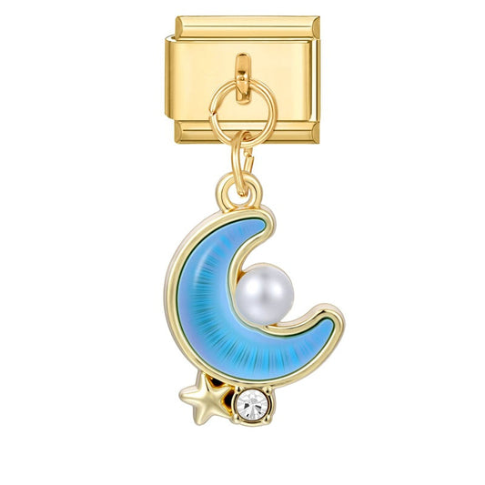 Gold Pendant - Blue Moon