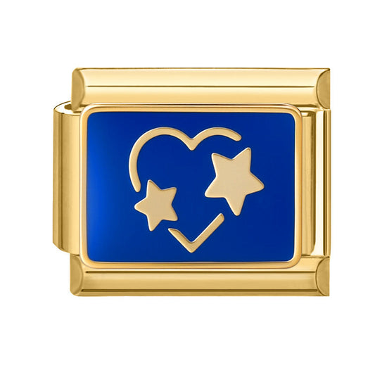 Gold Bottom Blue Star Moon-13 / 1 * 0.9cm [out Of Stock Minimum Order Of 100]