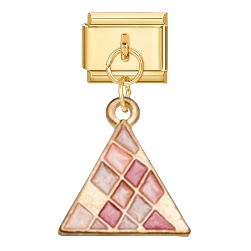Gold Bottom Pendant - Triangle 1 / 1 * 0.9cm (for Out-of-stock Products, You Can Contact Customer Service To Confirm Whether They Are In Stock)