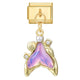Gold Bottom Pendant - Purple Fish Tail