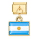 Gold Pendant - Argentine Flag