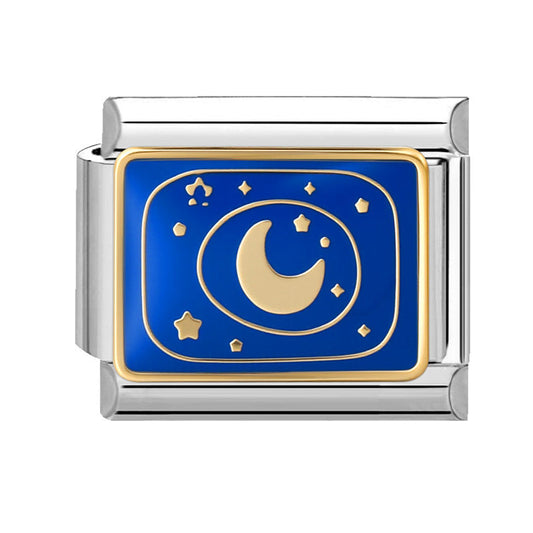 Blue Background Star Moon-19 / 1*0.9cm