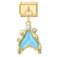 Gold Bottom Pendant - Blue Fishtail