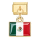 Gold Pendant - Mexican Flag