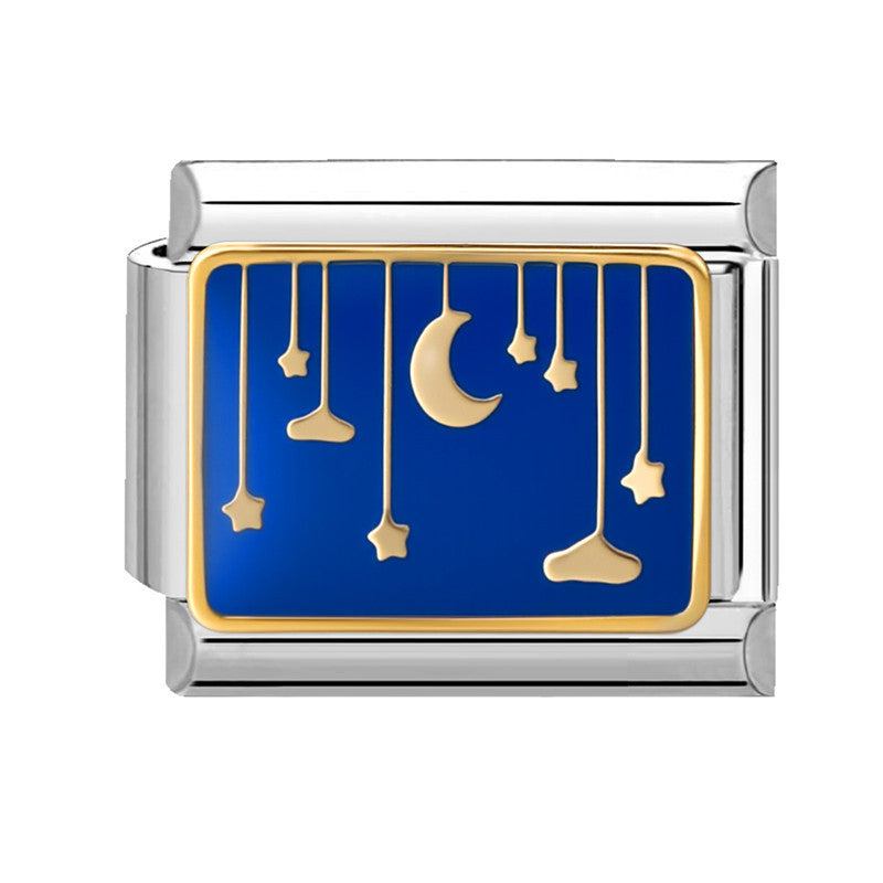 Blue Background Star Moon-17 / 1*0.9cm