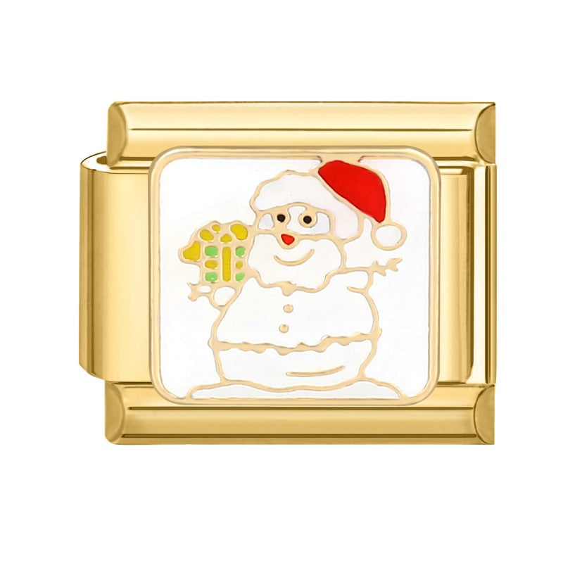 All Gold And White Snowman