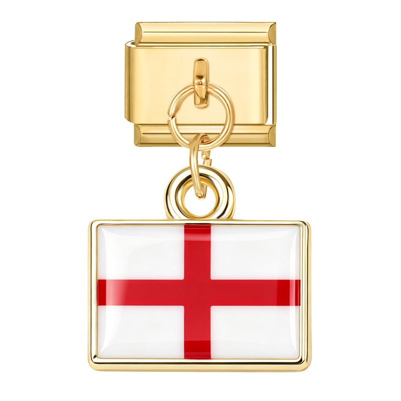 Gold Pendant - Canadian Flag