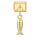Gold Bottom Pendant - Small Fish