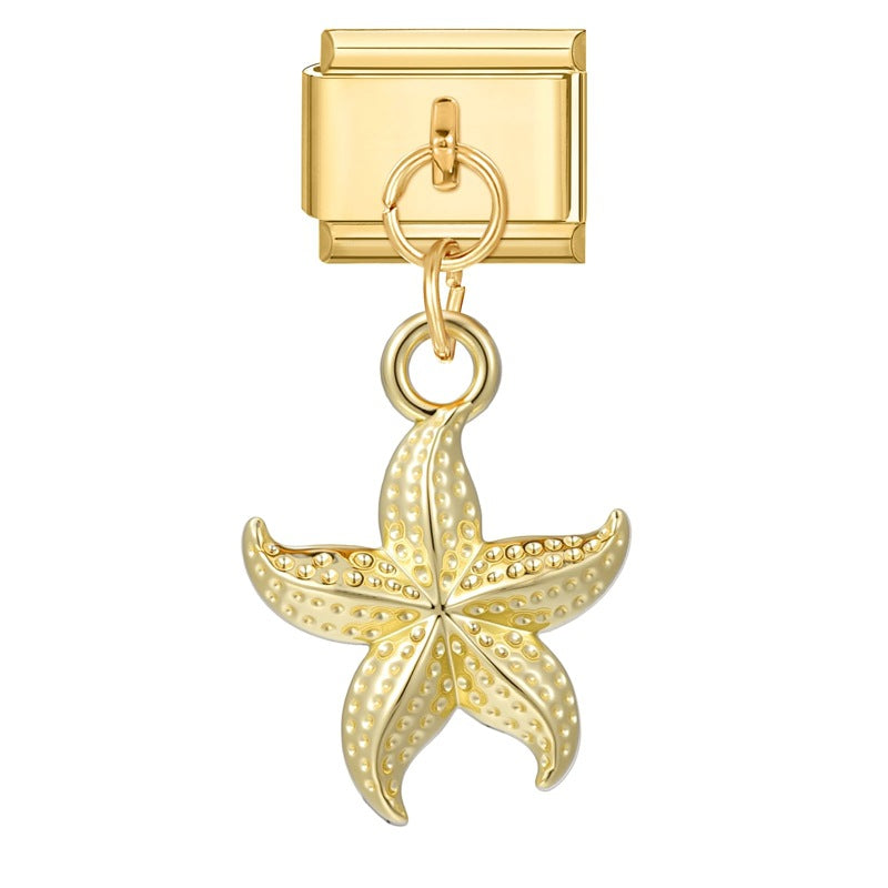 Gold Bottom Pendant - Starfish