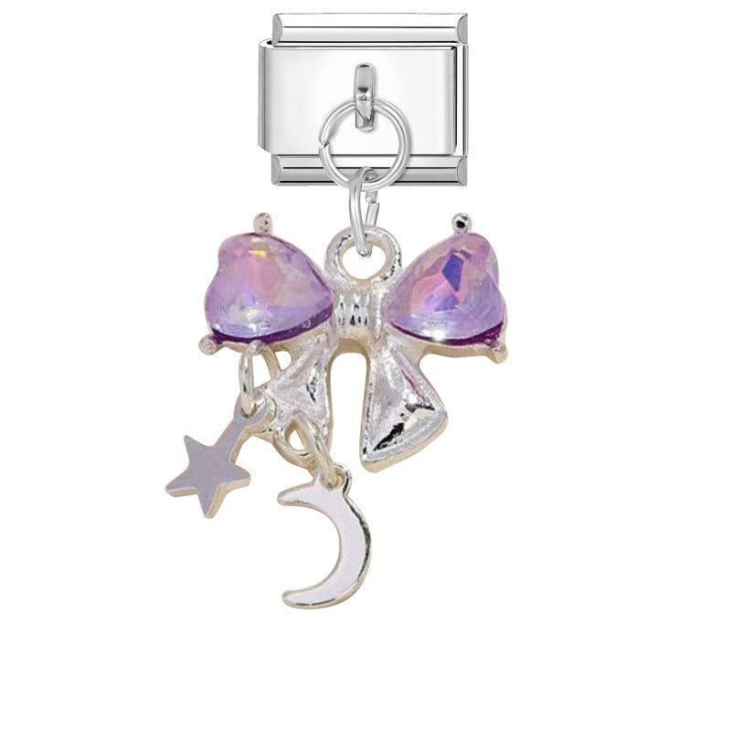 Steel Bottom Pendant - Bow 2