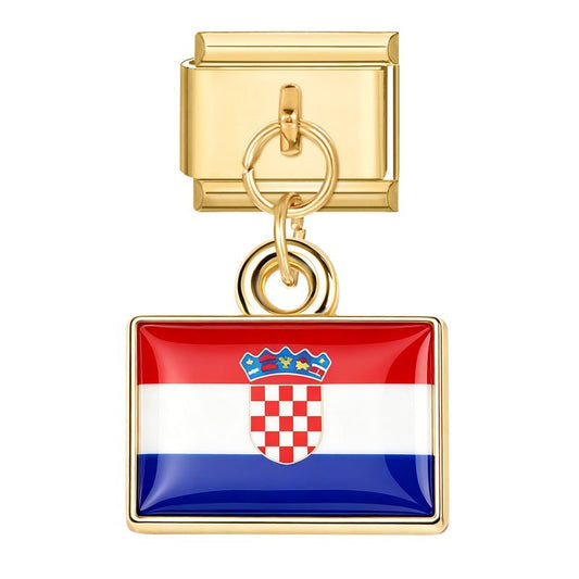 Gold Pendant - Croatian Flag