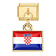Gold Pendant - Croatian Flag