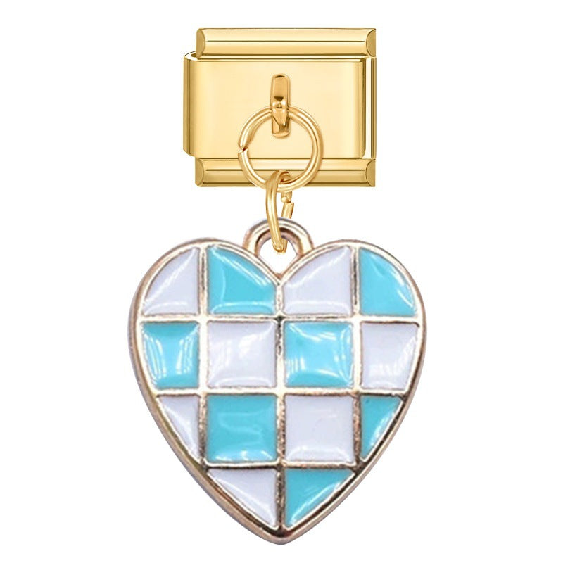 Gold Bottom Pendant - Love 3 / 1 * 0.9cm (for Out-of-stock Products, You Can Contact Customer Service To Confirm Whether They Are In Stock)