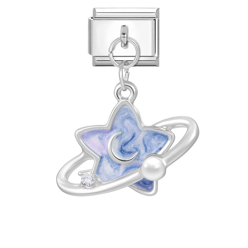 Steel Bottom Pendant - Pentagram 1 / 1 * 0.9cm (for Out-of-stock Products, You Can Contact Customer Service To Confirm Whether They Are In Stock)