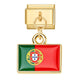 Gold Pendant - Portuguese Flag